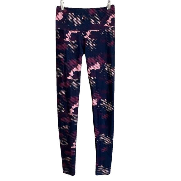 Goldsheep Leggings Small Purple Camo Camouflage Yoga Stretch Run Athleisure N16 - Picture 1 of 4
